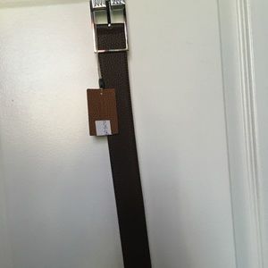 Brown leather belt